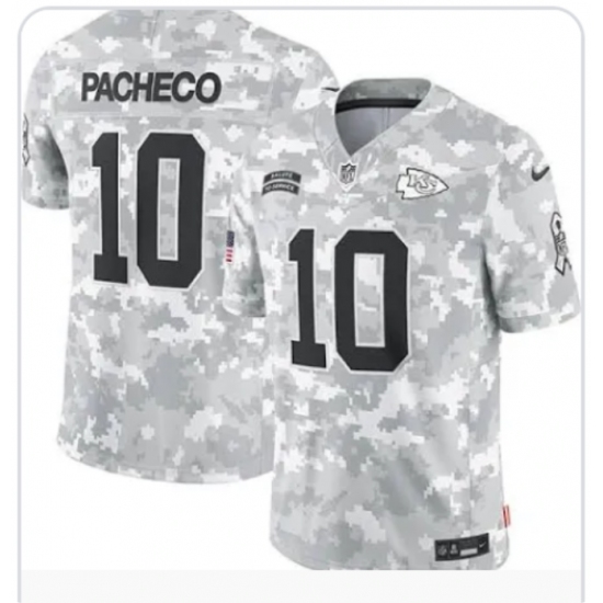 Men's Kansas City Chiefs #10 Isiah Pacheco 2024 Arctic Camo Stitched Baseball Jersey - Ujersey