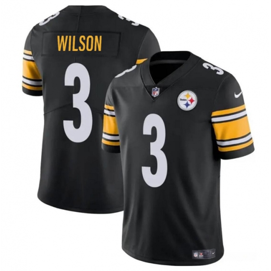 Men's Pittsburgh Steelers #3 Russell Wilson Black Vapor Untouchable Limited Football Stitched Jersey - Ujersey