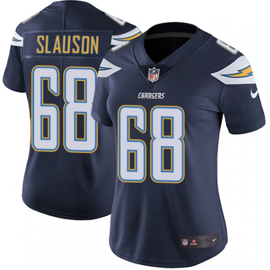 Women's Nike Los Angeles Chargers #68 Matt Slauson Elite Navy Blue Team Color NFL Jersey - Ujersey