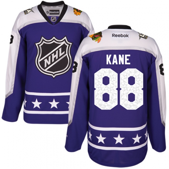 Women's Reebok Chicago Blackhawks #88 Patrick Kane Premier Purple Central Division 2017 All-Star NHL Jersey - Ujersey