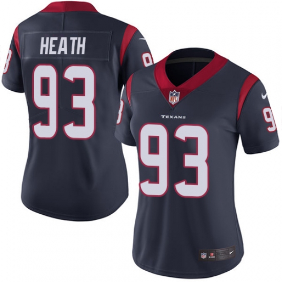 Women's Nike Houston Texans #93 Joel Heath Navy Blue Team Color Vapor Untouchable Elite Player NFL Jersey - Ujersey