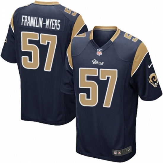 Men's Nike Los Angeles Rams #57 John Franklin-Myers Game Navy Blue Team Color NFL Jersey - Ujersey