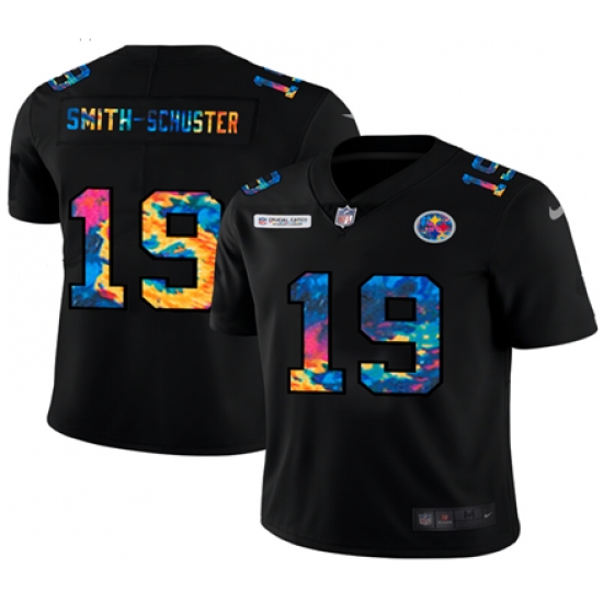 Men's Pittsburgh Steelers #19 JuJu Smith-Schuster  Rainbow Version Nike Limited Jersey - Ujersey