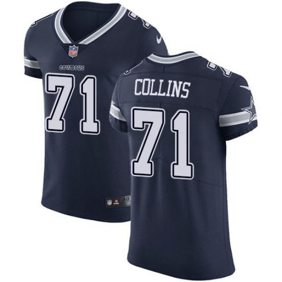 Men's Nike Dallas Cowboys #71 La'el Collins Navy Blue Team Color Vapor Untouchable Elite Player NFL Jersey - Ujersey