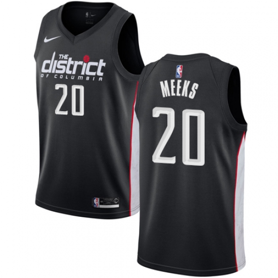 Men's Nike Washington Wizards #20 Jodie Meeks Swingman Black NBA Jersey - City Edition - Ujersey