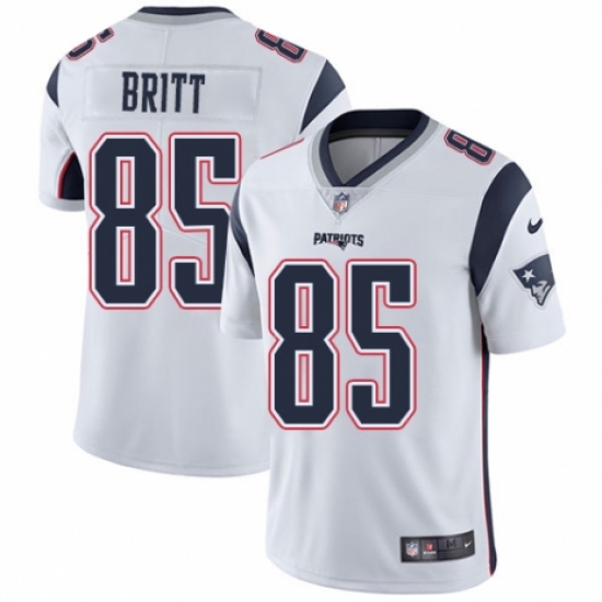 Youth Nike New England Patriots #85 Kenny Britt White Vapor Untouchable Limited Player NFL Jersey - Ujersey