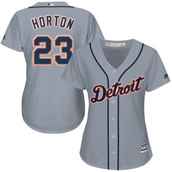 Women's Majestic Detroit Tigers #23 Willie Horton Authentic Grey Road Cool Base MLB Jersey - Ujersey