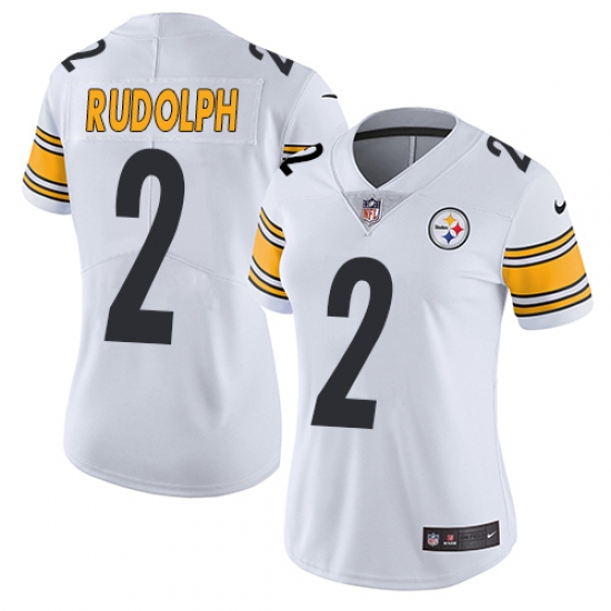 Women's Nike Pittsburgh Steelers #2 Mason Rudolph White Vapor Untouchable Limited Player NFL Jersey - Ujersey