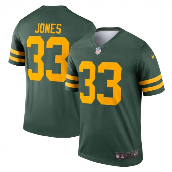 Men's Green Bay Packers #33 Aaron Jones Nike Green Alternate Legend Player Jersey - Ujersey