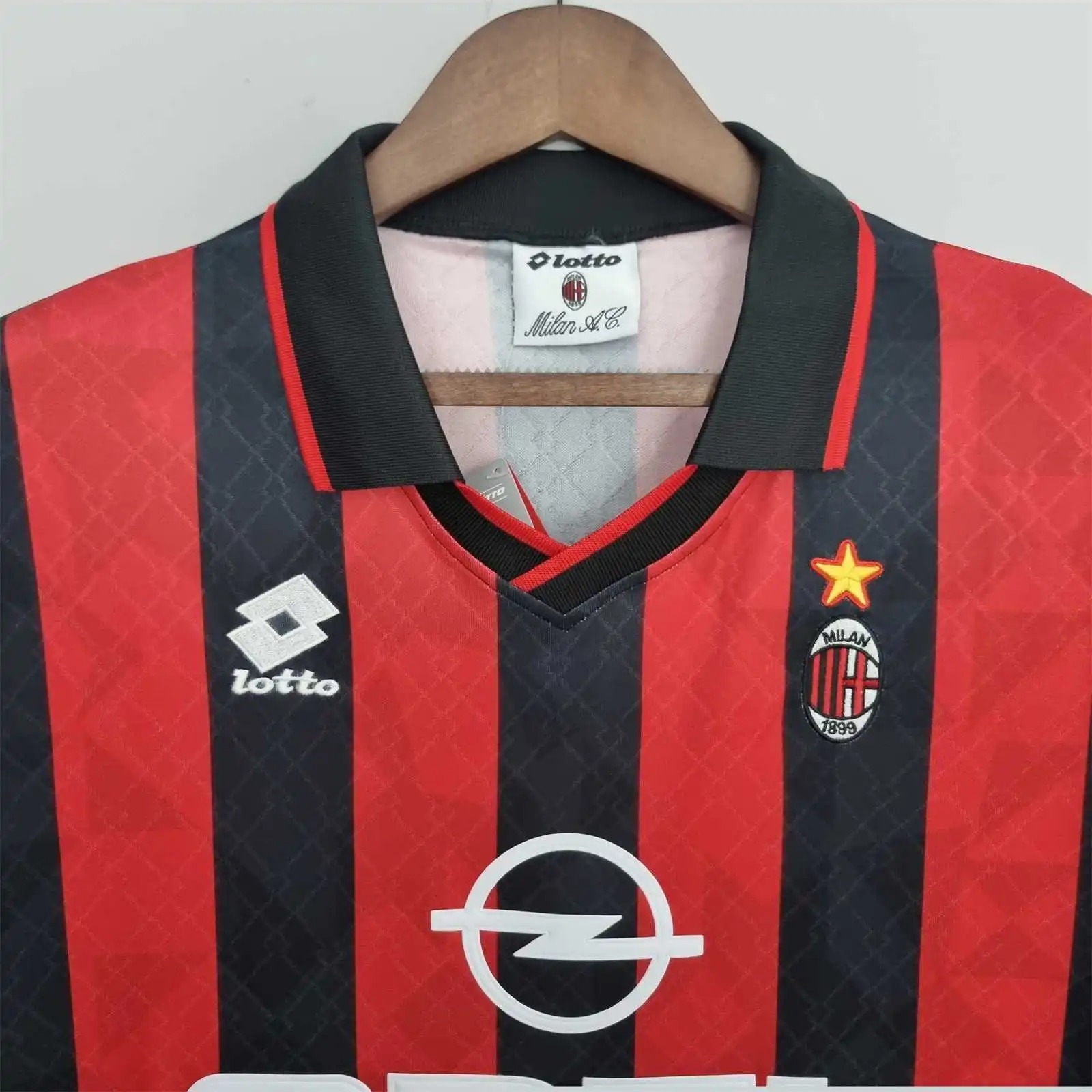 AC Milan Retro Soccer Jersey Home Custom Shirt 1995/96 - Ujersey NHL
