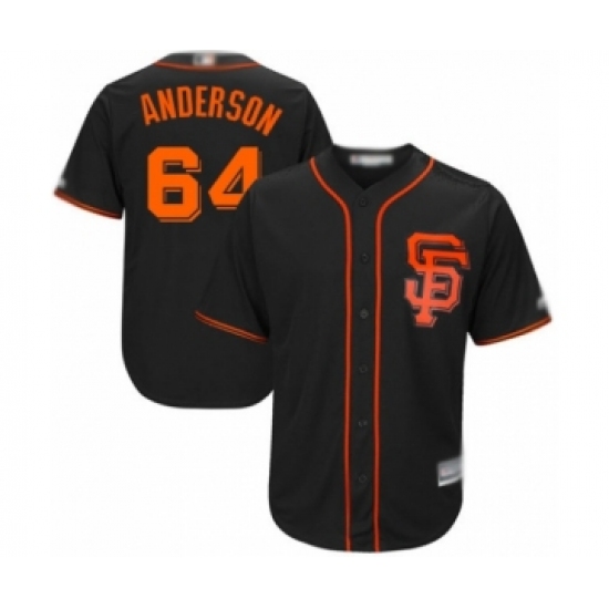 Youth San Francisco Giants #64 Shaun Anderson Authentic Black Alternate Cool Base Baseball Player Jersey - Ujersey