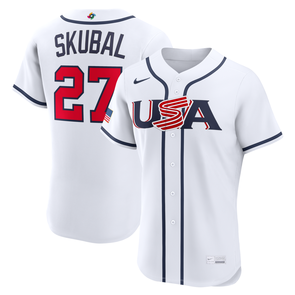 Men's USA Baseball Tarik Skubal Nike White 2026 World Baseball Classic Home Authentic Jersey
