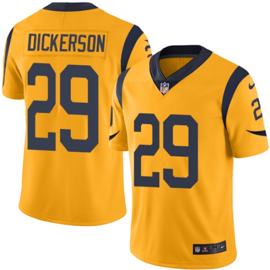 Youth Nike Los Angeles Rams #29 Eric Dickerson Limited Gold Rush Vapor Untouchable NFL Jersey - Ujersey