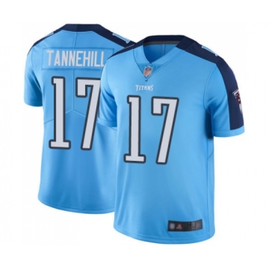 Men's Tennessee Titans #17 Ryan Tannehill Limited Light Blue Rush Vapor Untouchable Football Jersey - Ujersey