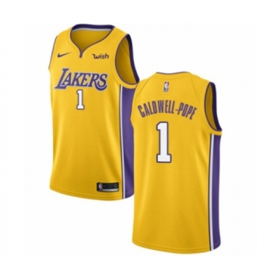 Youth Los Angeles Lakers #1 Kentavious Caldwell-Pope Swingman Gold Home Basketball Jersey - Icon Edition - Ujersey