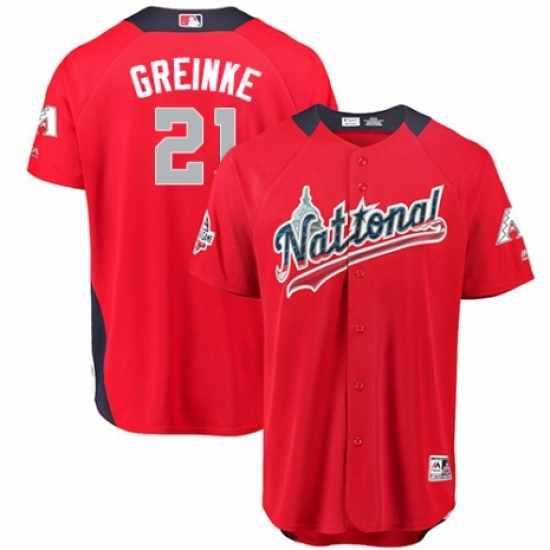 Youth Majestic Arizona Diamondbacks #21 Zack Greinke Game Red National League 2018 MLB All-Star MLB Jersey - Ujersey