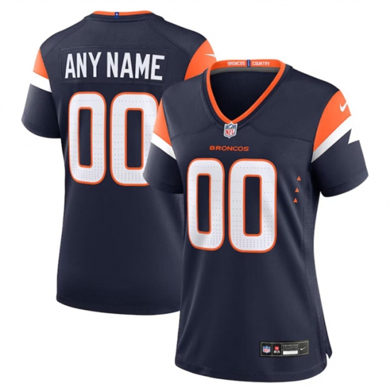 Women's Denver Broncos Active Player Custom Navy 2024 Stitched Jersey(Run Small) - Ujersey