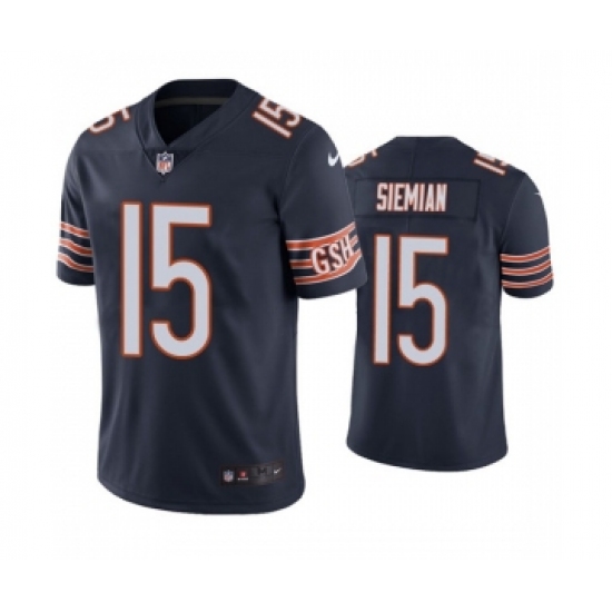 Men's Chicago Bears #15 Trevor Siemian Navy Vapor untouchable Limited Stitched Jersey - Ujersey