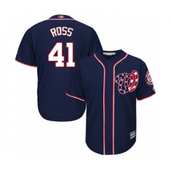 Youth Washington Nationals #41 Joe Ross Authentic Navy Blue Alternate 2 Cool Base Baseball Player Jersey - Ujersey