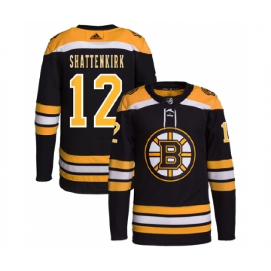 Men's Boston Bruins #12 Kevin Shattenkirk Black Stitched Jersey - Ujersey