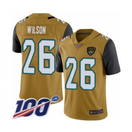 Youth Jacksonville Jaguars #26 Jarrod Wilson Limited Gold Rush Vapor Untouchable 100th Season Football Jersey - Ujersey