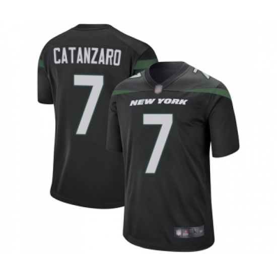 Men's New York Jets #7 Chandler Catanzaro Game Black Alternate Football Jersey - Ujersey