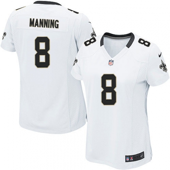Women's Nike New Orleans Saints #8 Archie Manning Game White NFL Jersey - Ujersey