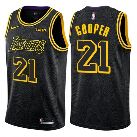 Women's Nike Los Angeles Lakers #21 Michael Cooper Swingman Black NBA Jersey - City Edition - Ujersey