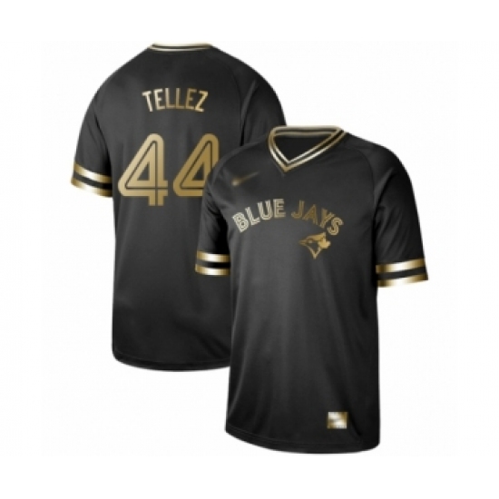 Men's Toronto Blue Jays #44 Rowdy Tellez Authentic Black Gold Fashion Baseball Jersey - Ujersey