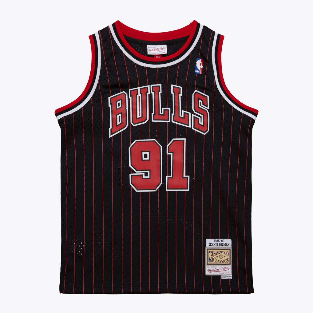 Youth Chicago Bulls Dennis Rodman Black 1995/96 Swingman Jersey - Ujersey