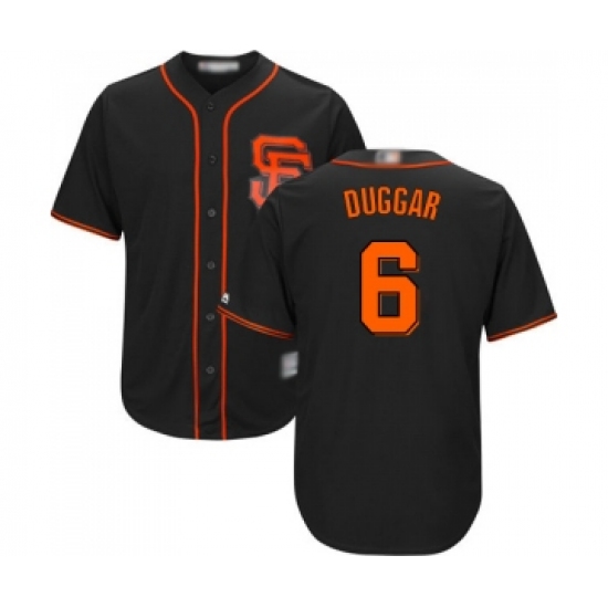 Youth San Francisco Giants #6 Steven Duggar Replica Black Alternate Cool Base Baseball Jersey - Ujersey