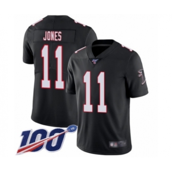 Men's Atlanta Falcons #11 Julio Jones Black Alternate Vapor Untouchable Limited Player 100th Season Football Jersey - Ujersey