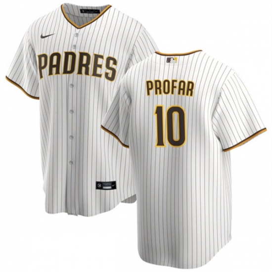 Men's San Diego Padres #10 Jurickson Profar White Cool Base Baseball Stitched Jersey - Ujersey