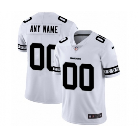 Men's Oakland Raiders Customized White Team Logo Cool Edition Jersey - Ujersey