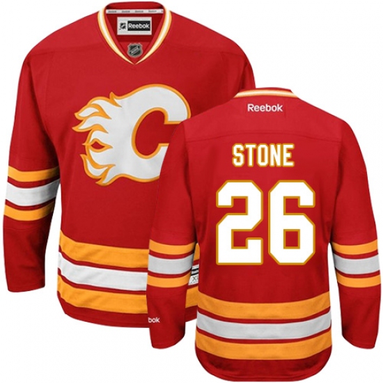 Men's Reebok Calgary Flames #26 Michael Stone Premier Red Third NHL Jersey - Ujersey