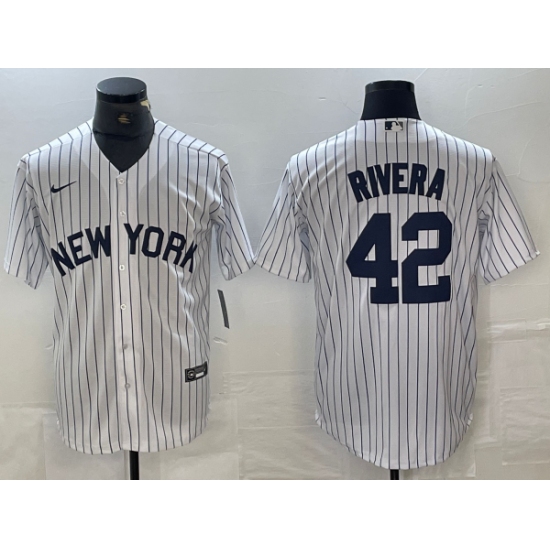 Men's New York Yankees #42 Mariano Rivera White 2024 Cool Base Stitched Jerseys - Ujersey