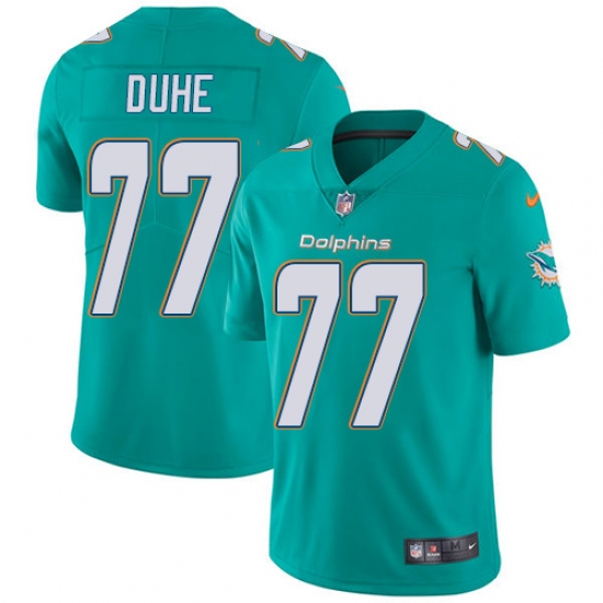 Youth Nike Miami Dolphins #77 Adam Joseph Duhe Aqua Green Team Color Vapor Untouchable Limited Player NFL Jersey - Ujersey