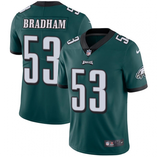 Youth Nike Philadelphia Eagles #53 Nigel Bradham Midnight Green Team Color Vapor Untouchable Limited Player NFL Jersey - Ujersey