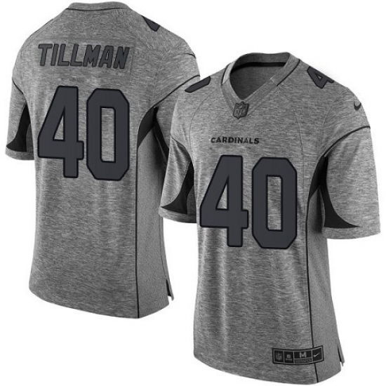 Men's Nike Arizona Cardinals #40 Pat Tillman Limited Gray Gridiron NFL Jersey - Ujersey
