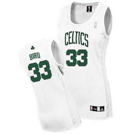 Women's Adidas Boston Celtics #33 Larry Bird Authentic White Home NBA Jersey - Ujersey
