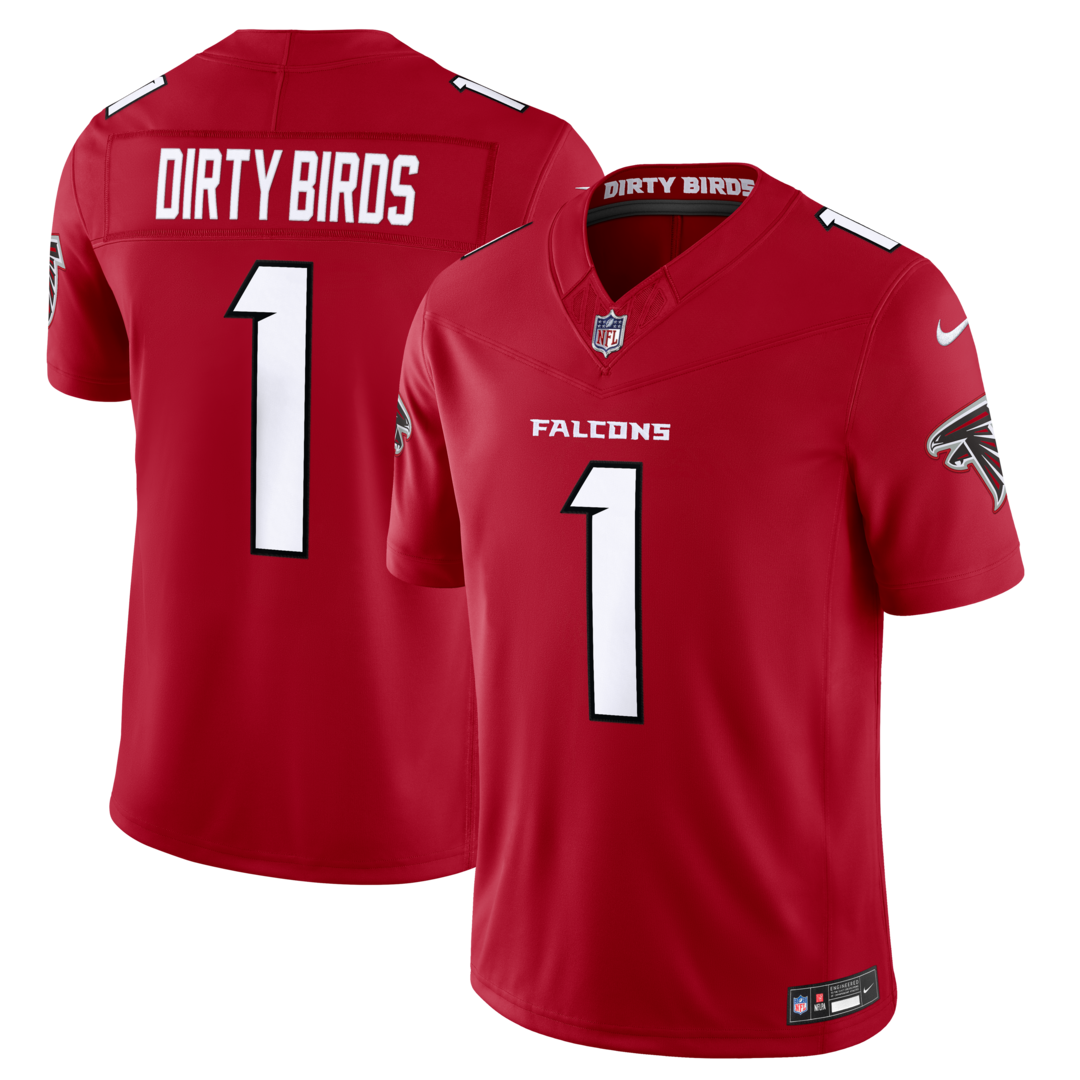 Men's Atlanta Falcons Dirty Birds Nike Red Team Vapor F.U.S.E. Stitched Limited Jersey - Ujersey