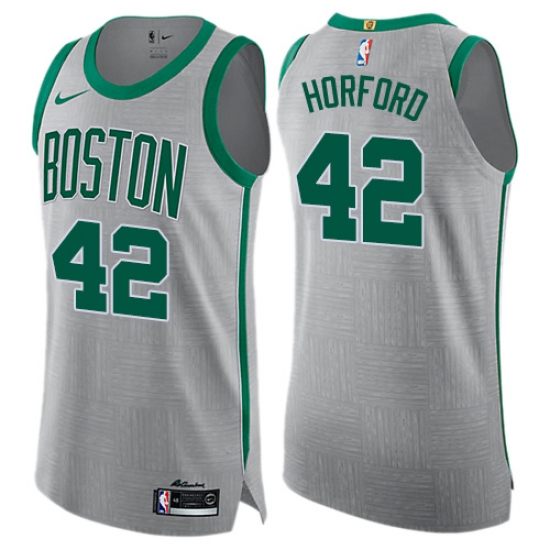 Men's Nike Boston Celtics #42 Al Horford Authentic Gray NBA Jersey - City Edition - Ujersey