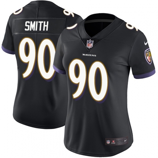 Women's Nike Baltimore Ravens #90 Za Darius Smith Black Alternate Vapor Untouchable Limited Player NFL Jersey - Ujersey