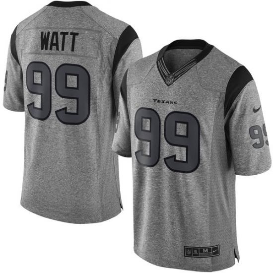 Men's Nike Houston Texans #99 J.J. Watt Limited Gray Gridiron NFL Jersey - Ujersey