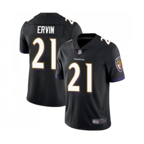 Youth Baltimore Ravens #21 Tyler Ervin Black Alternate Vapor Untouchable Limited Player Football Jersey - Ujersey