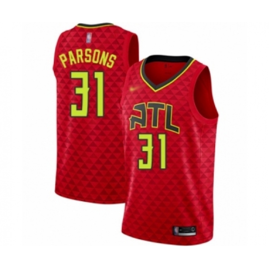 Women's Atlanta Hawks #31 Chandler Parsons Authentic Red Basketball Jersey Statement Edition - Ujersey