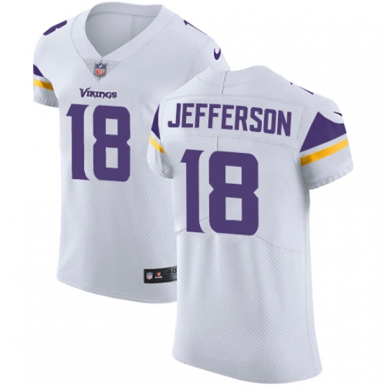 Men's Minnesota Vikings #18 Justin Jefferson White Stitched NFL New Elite Jersey - Ujersey
