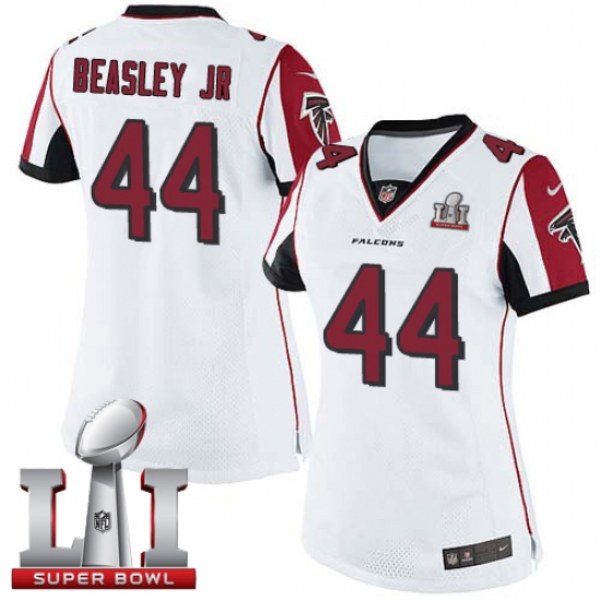 Women's Nike Atlanta Falcons #44 Vic Beasley White Super Bowl LI 51 Vapor Untouchable Limited Player NFL Jersey - Ujersey