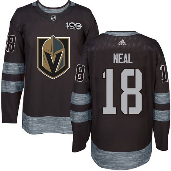Men's Adidas Vegas Golden Knights #18 James Neal Authentic Black 1917-2017 100th Anniversary NHL Jersey - Ujersey