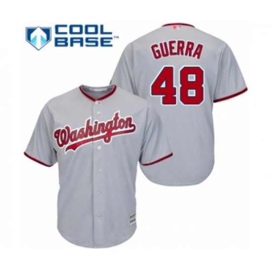 Youth Washington Nationals #48 Javy Guerra Authentic Grey Road Cool Base Baseball Player Jersey - Ujersey